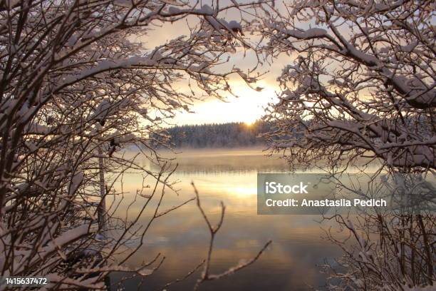 Beautiful Winter Background River Stock Photo - Download Image Now - Winter, Morning, Beauty