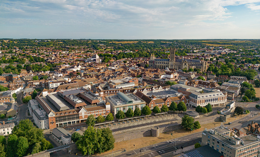 An Ariel view of Canterbury, Kent, England