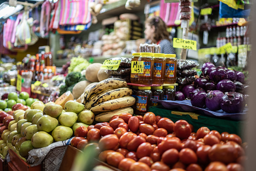 Greengrocer's shop products at a local market