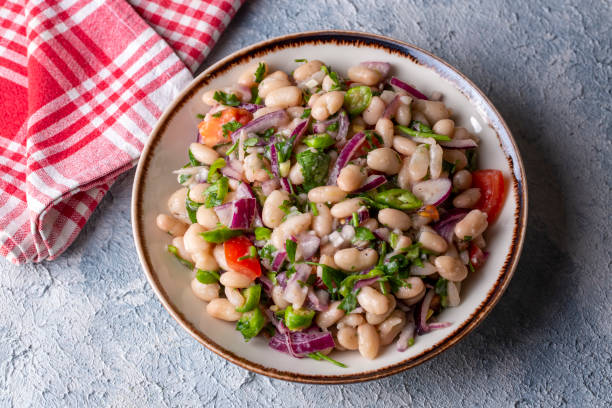 istock Turkish foods; dried beans salad (Turkish name; piyaz) 1415645531