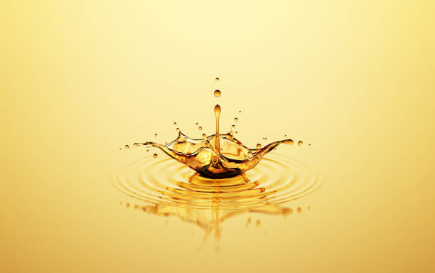 istock Oil Golden Wave Splash 1415645691