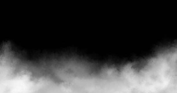 スモークに黒色の背景 - 煙 ストックフォトと画像