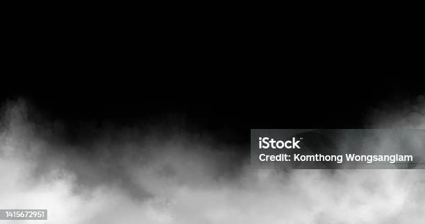 Smoke On Black Background Stock Photo - Download Image Now - Black Background, Smoke - Physical Structure, Fog