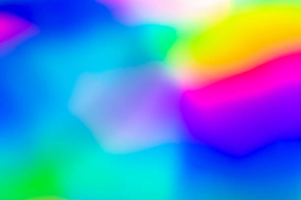 Abstract blur holographic rainbow foil iridescent background