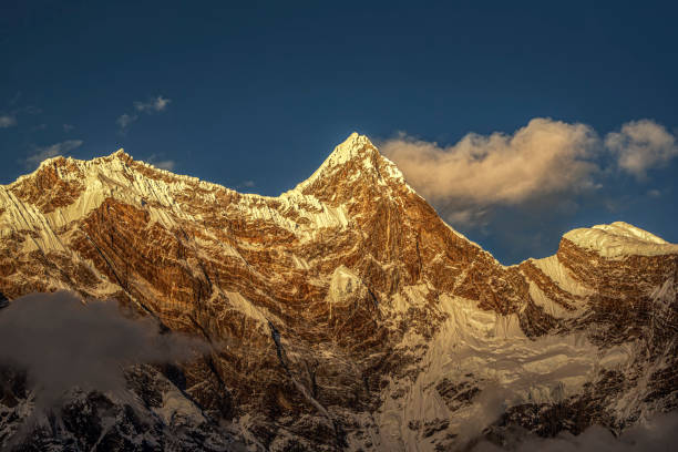 istock Himalayan mountain peaks in the sunset glow 1415692230