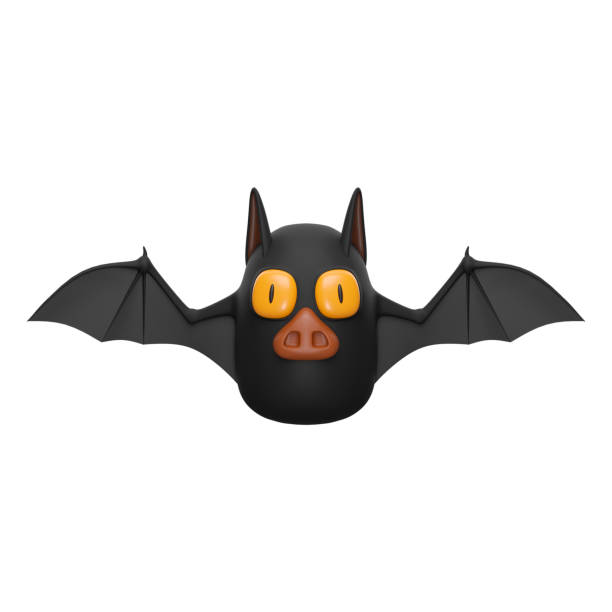 istock Cute bat cartoon style isolated on white background 1415692975