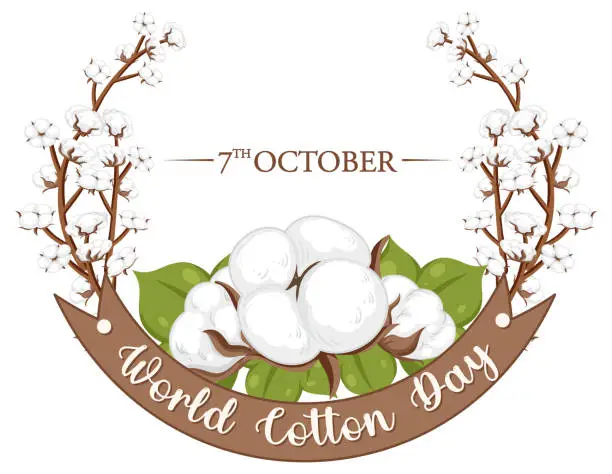 Vector illustration of World Cotton Day Banner Template