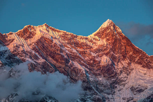 istock Himalayan mountain peaks in the sunset glow 1415693248