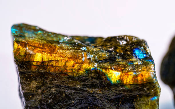 istock Labradorite Rock with Colorful Brilliant Display 1415696084