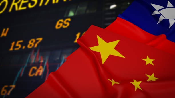 istock The china and Taiwan flag for business concept 3d rendering 1415696508