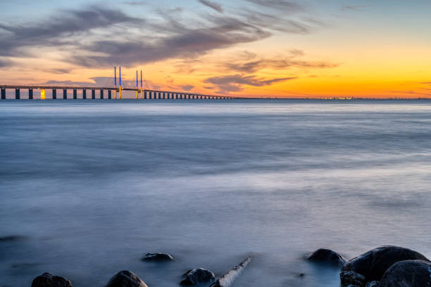 istock The Oresund between Denmark and Sweden after sunset 1415709248