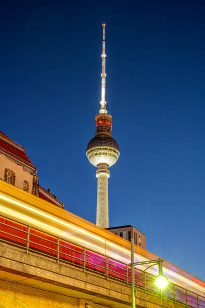istock The famous Television Tower in Berlin at night 1415709249