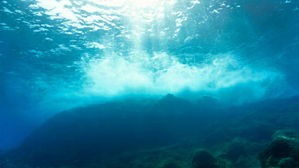 istock Rays of light over a coral reef 1415709450