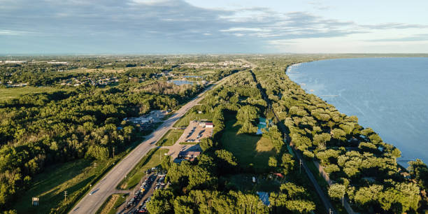 istock Shoreline and Highway along Lake in Wisconsin 1415711641