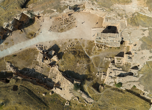 Dara Ancient City Drone Photo, Dara Mardin, Turkey