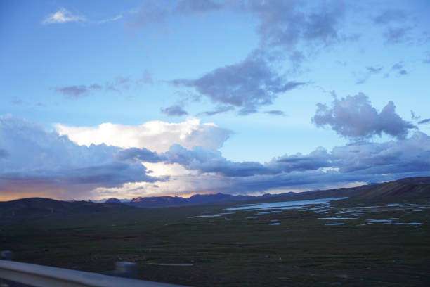 Lakes and mountains in Tibet, China
