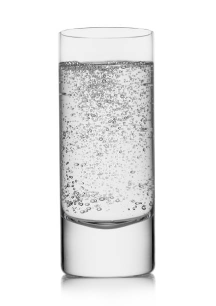 istock Highball glass with sparkling water drink on white background. 1415723447