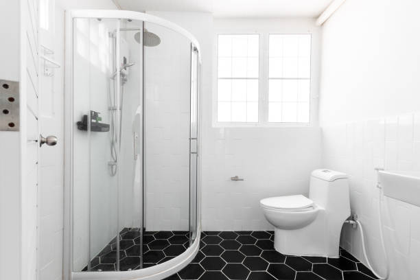 istock White Interior of the modern bathroom in house 1415725962