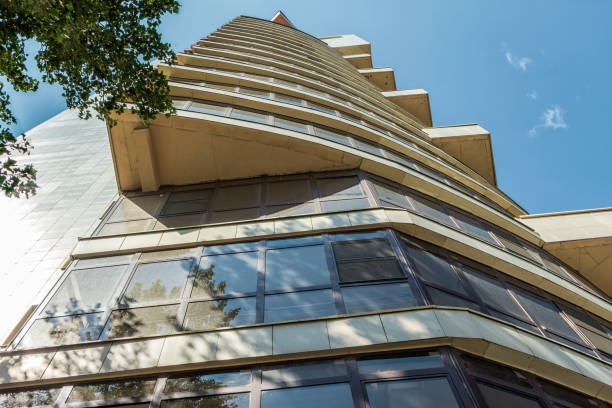 istock View from the bottom of a high-rise building. 1415730539