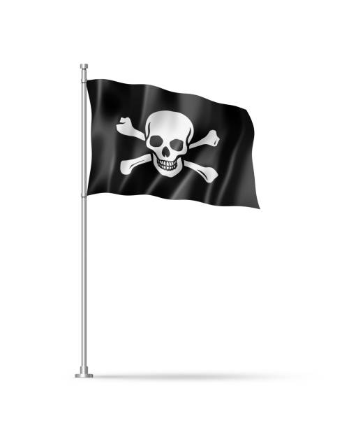 istock Pirate flag, Jolly Roger isolated on white 1415731491