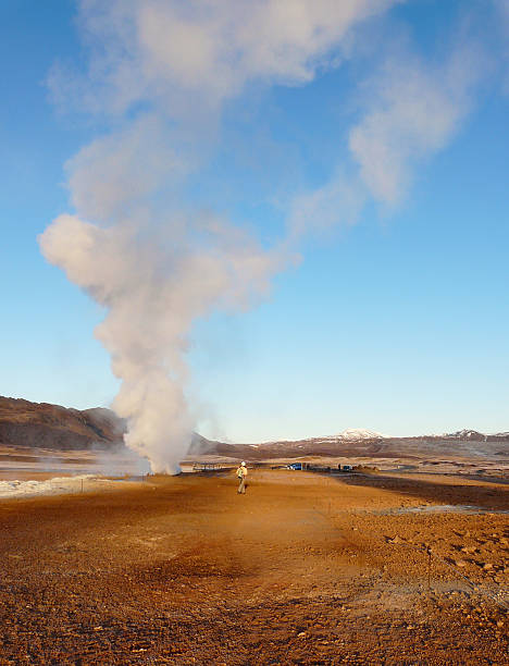 Krafla, zona geotérmica, Islandia. - foto de stock