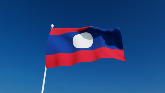 Lao Waving Flag