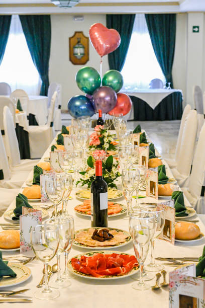 istock Table of celebration of a first communion in a restaurant 1415735758