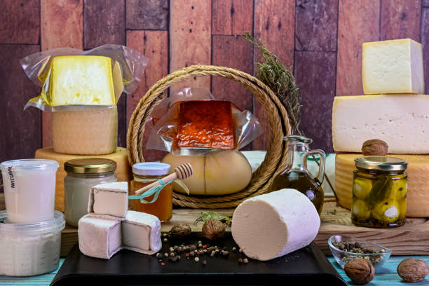 istock Assortment of handmade goat cheeses 1415735767