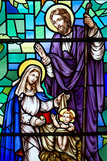 Joseph and Mary with baby Jesus