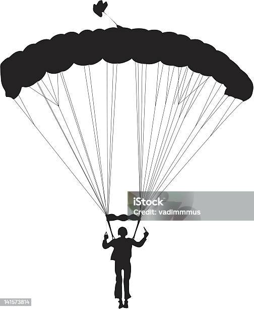Skydiving - Immagini vettoriali stock e altre immagini di Parapendio - Parapendio, Sagoma - Controluce, Acrobazia