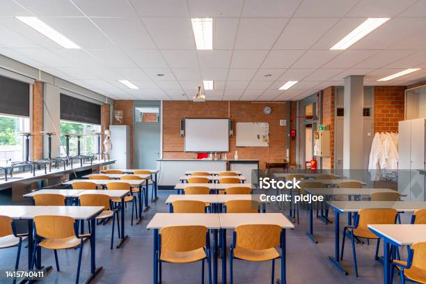 Empty Classroom Stock Photo - Download Image Now - Classroom, School Building, Education