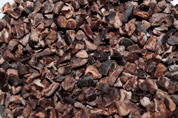 istock Close up of cocoa chunks (pure dark chocolate) 1415742077