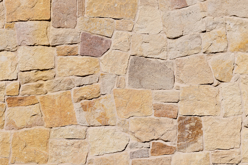 Close-up on a sandstone wall.