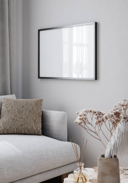 istock Mock up frame in modern home interior, Scandinavian style 1415751758