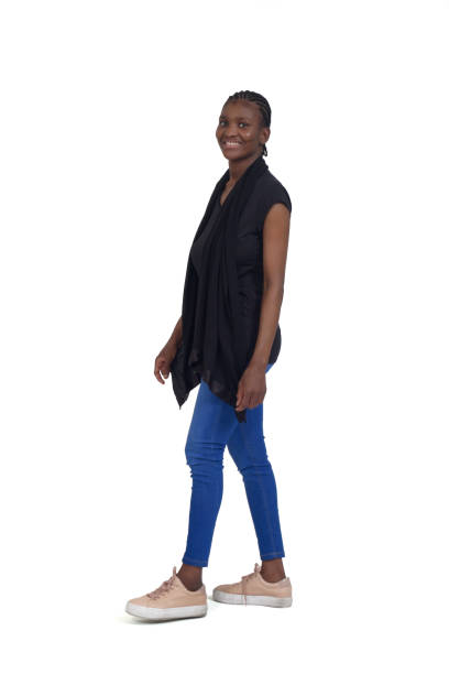 istock woman standing  on white background 1415753084
