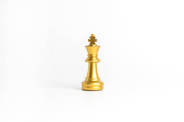 istock chess game gold isolated on white background. 1415758040