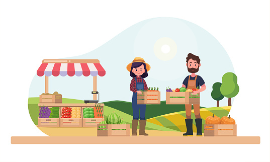 Free Vegetable Seller Clipart in AI, SVG, EPS or PSD