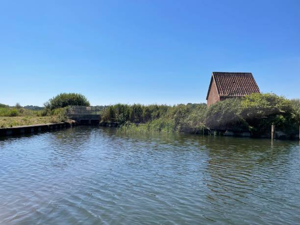 istock Boat trip on the broads Suffolk Beccles 1415760427