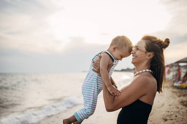 istock Mother and son on vacation 1415767468