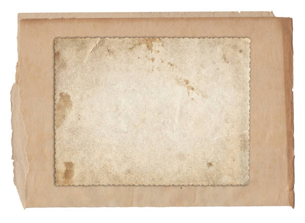istock Old vintage rough paper with scratches and stains texture isolated 1415779028