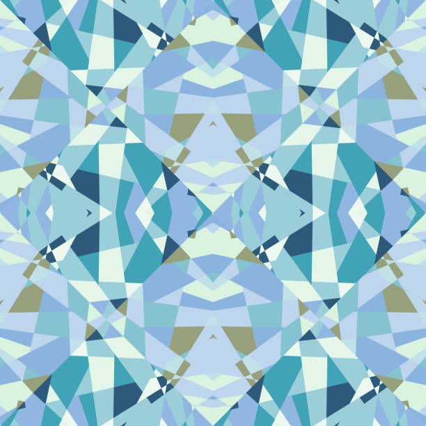 kalejdoskop bezszwowy wzór. dekoracyjny abstrakcyjny ornament mozaikowy. - kaleidoscope stock illustrations