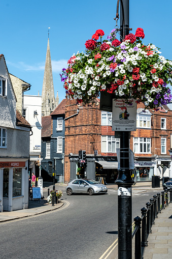 Rye, England - June 13, 2023: A historic town centre English pub, dating back to the 15th Century, situated in the heart of Rye town.