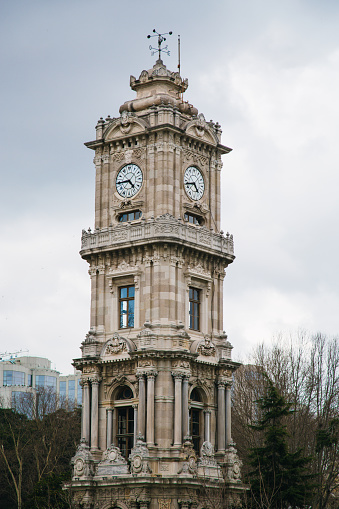 Dolmabahçe Clock Tower (Turkish: Dolmabahçe Saat Kulesi) is a clock tower situated outside Dolmabahçe Palace in Istanbul, Turkey.