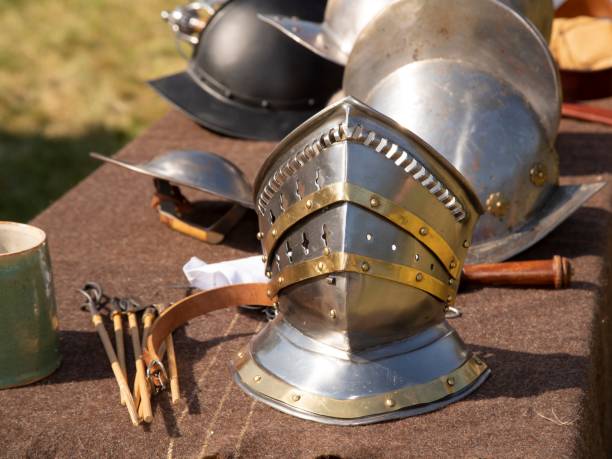 istock Collection Of Reivers War Helmets. 1415801078