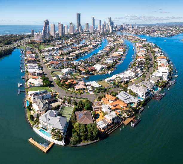 istock Luxury waterfront homes on the Gold Coast 1415808751