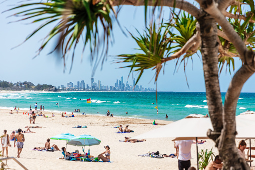 Burleigh Heads beach on a perfect Gold Coast day, Queensland, Australia