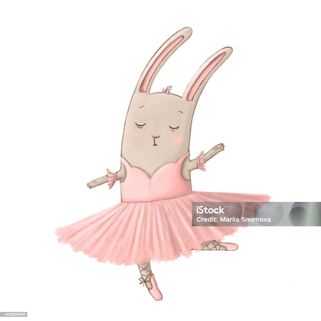 Ballet Rabbit Cartoon Ballet Dancer Hare Comic Clipart Stock Illustration - Download Image ...