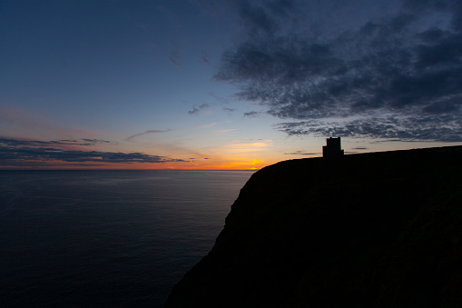 Sunset Time in the Cliffs of Moher, Galway Ireland