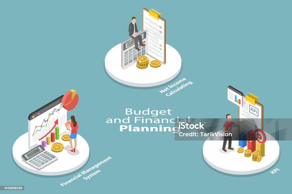 Budget File Image 3d Isometric Flat Vector Conceptual Illustration Of Budget And ...