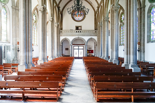 interior of the new church of São José in Fafe, Portugal.